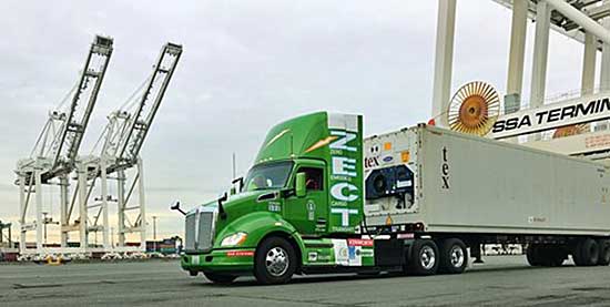 Kenworth Fuel Cell Truck at Port
